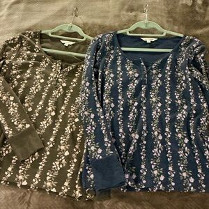 Lucky Brand Henley Tops Lucky Brand Floral Henley Shirts Lucky Brand Thermals